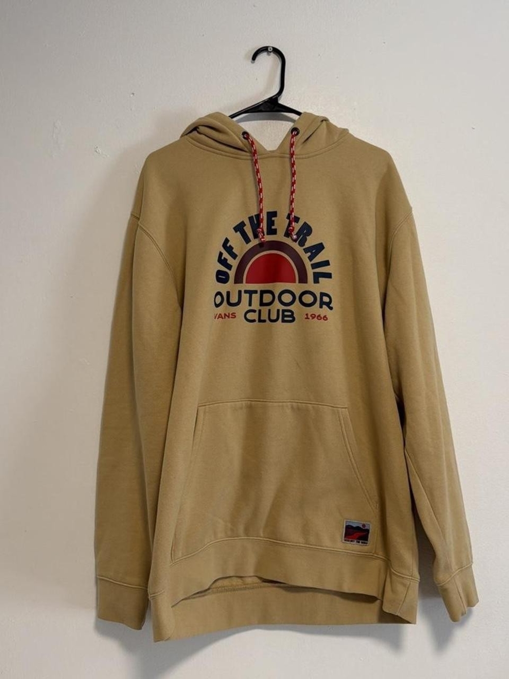 Vans Tan 'Off The Trail' Outdoor Club Hoodie with Red Accent